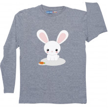 Grey Full Sleeve Boys Pyjama - Bunny Rabbit